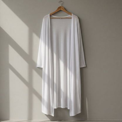 Women's Long Cotton Blend Cardigan Relaxed Fit – Elara
