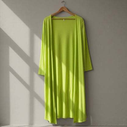 Women's Long Cotton Blend Cardigan Relaxed Fit – Elara