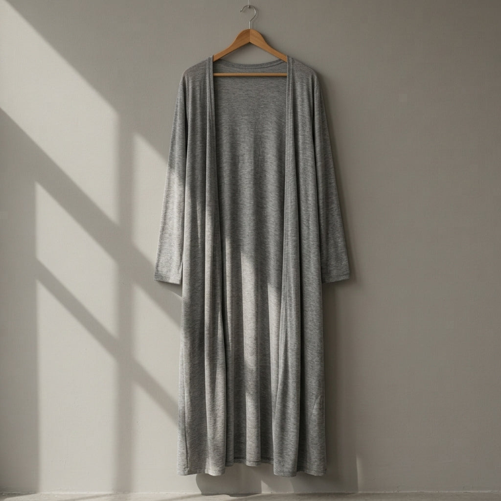 Women's Long Cotton Blend Cardigan Relaxed Fit – Elara