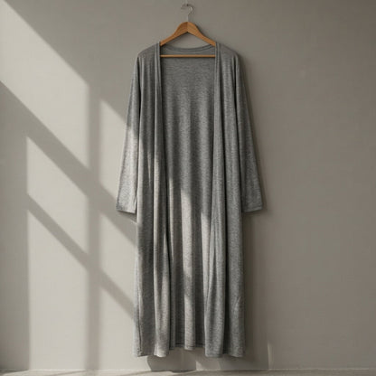 Women's Long Cotton Blend Cardigan Relaxed Fit – Elara