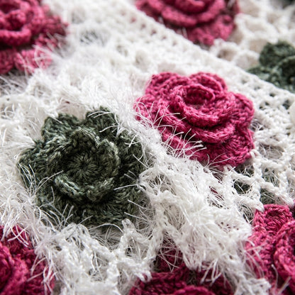 Crocheted Cardigan 3XL Cotton Blend 3D Flower Openwork – Marielle