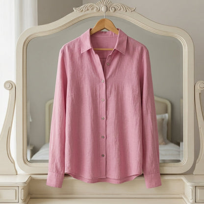 Women's Cotton Blend Button Down Shirt Casual Style – Celeste