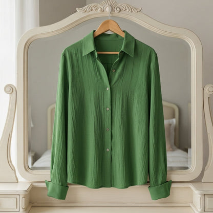 Women's Cotton Blend Button Down Shirt Casual Style – Celeste