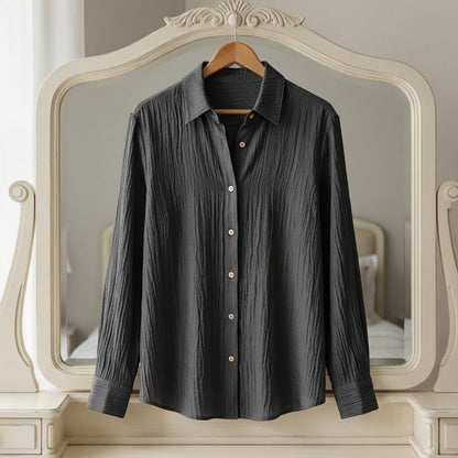 Women's Cotton Blend Button Down Shirt Casual Style – Celeste