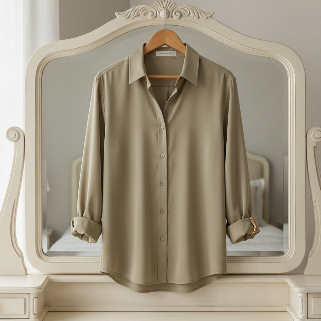 Women's Cotton Blend Button Down Shirt Casual Style – Celeste