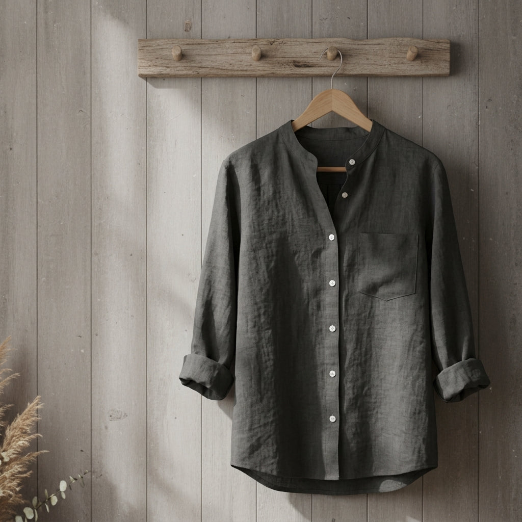Linen Cotton Blend Shirt Lightweight Tailored Fit – Marlowe