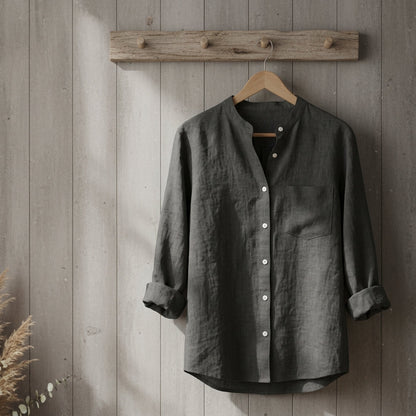 Linen Cotton Blend Shirt Lightweight Tailored Fit – Marlowe