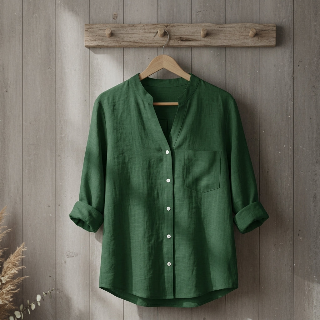Linen Cotton Blend Shirt Lightweight Tailored Fit – Marlowe