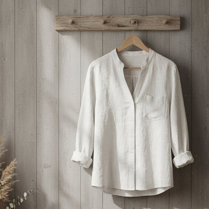 Linen Cotton Blend Shirt Lightweight Tailored Fit – Marlowe