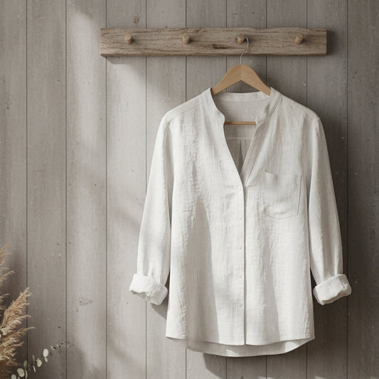 Linen Cotton Blend Shirt Lightweight Tailored Fit – Marlowe