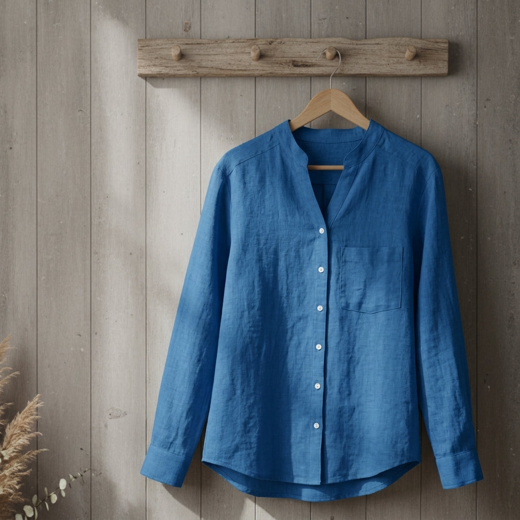 Linen Cotton Blend Shirt Lightweight Tailored Fit – Marlowe