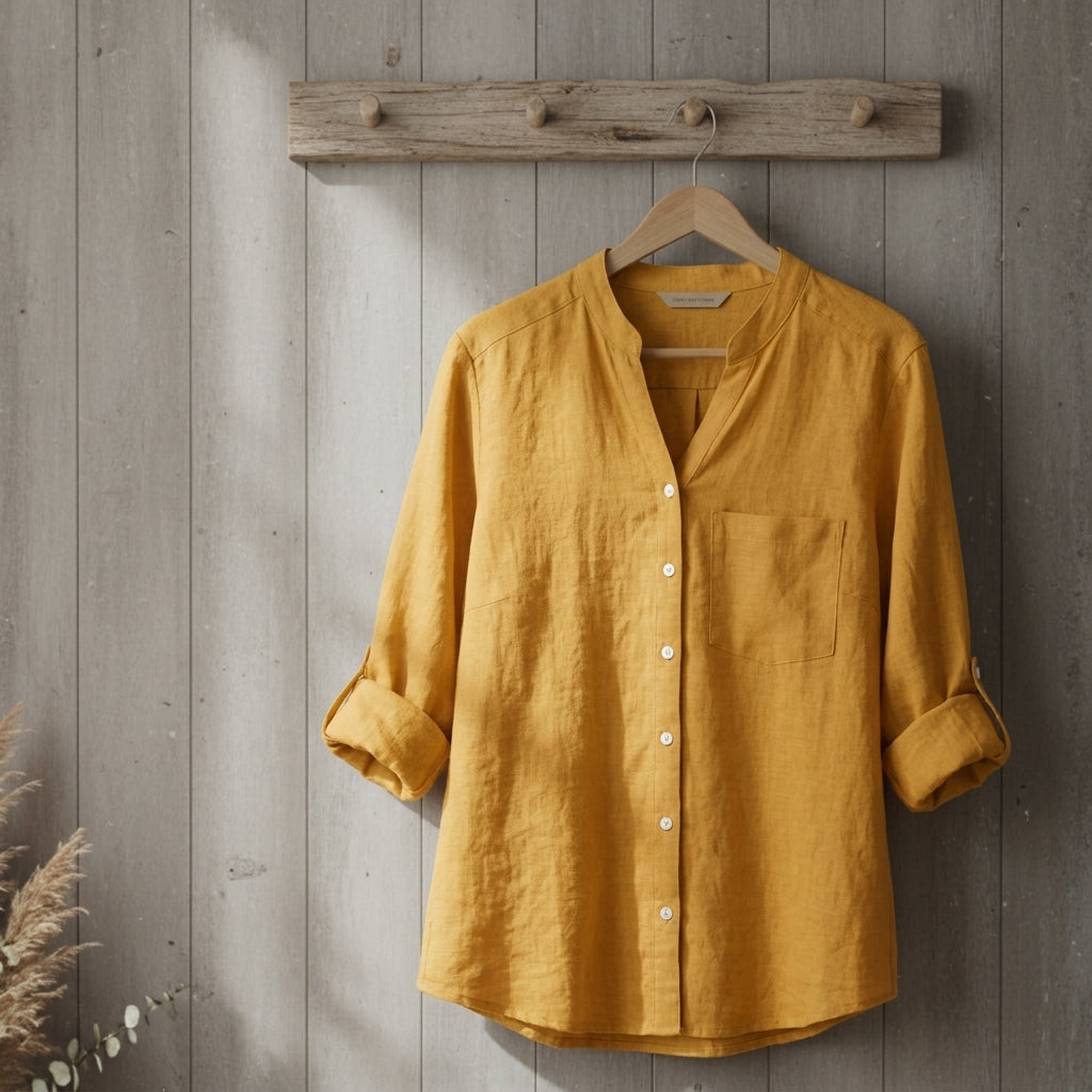 Linen Cotton Blend Shirt Lightweight Tailored Fit – Marlowe