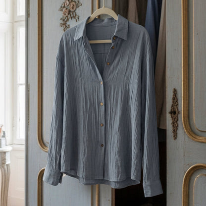 Women's Cotton Blend Button Down Shirt Tailored Fit – Celeste