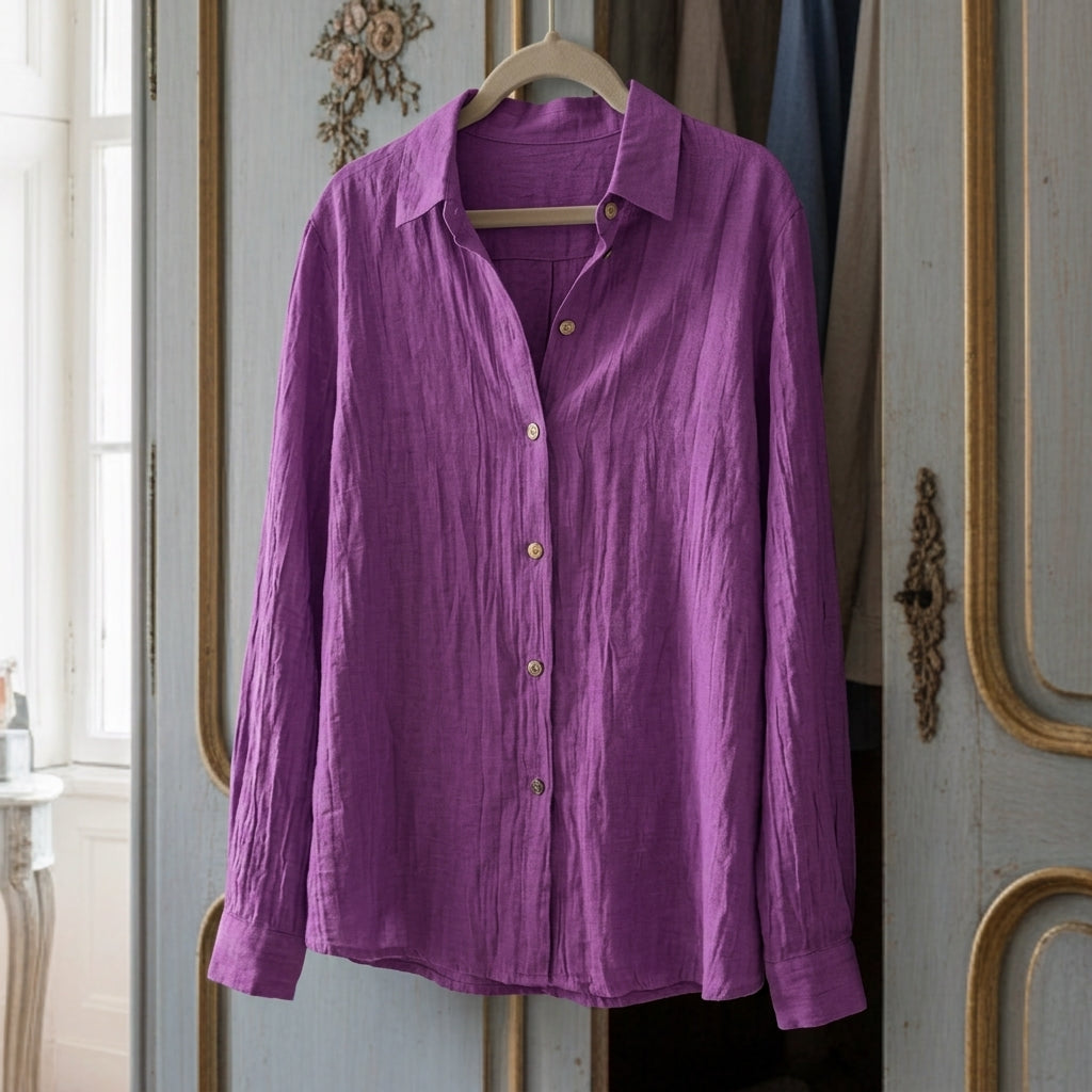 Women's Cotton Blend Button Down Shirt Tailored Fit – Celeste