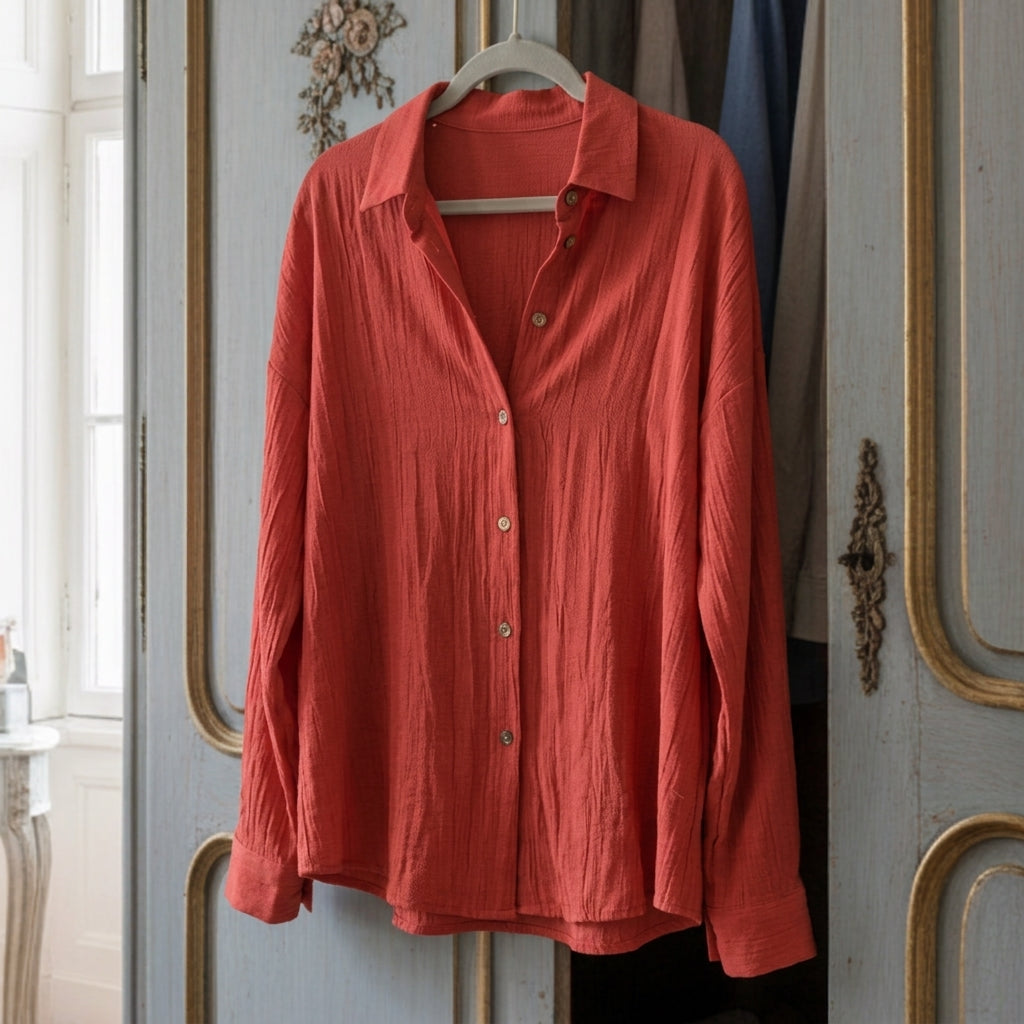 Women's Cotton Blend Button Down Shirt Tailored Fit – Celeste