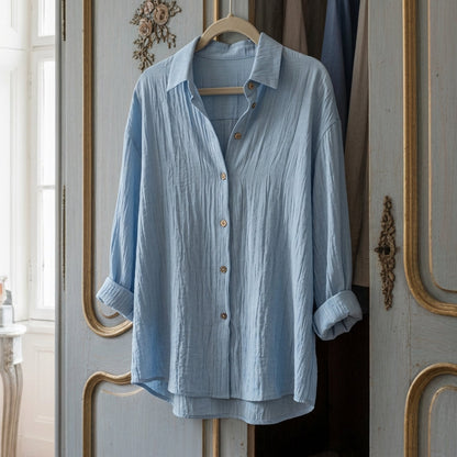 Women's Cotton Blend Button Down Shirt Tailored Fit – Celeste