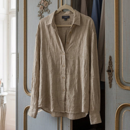Women's Cotton Blend Button Down Shirt Tailored Fit – Celeste
