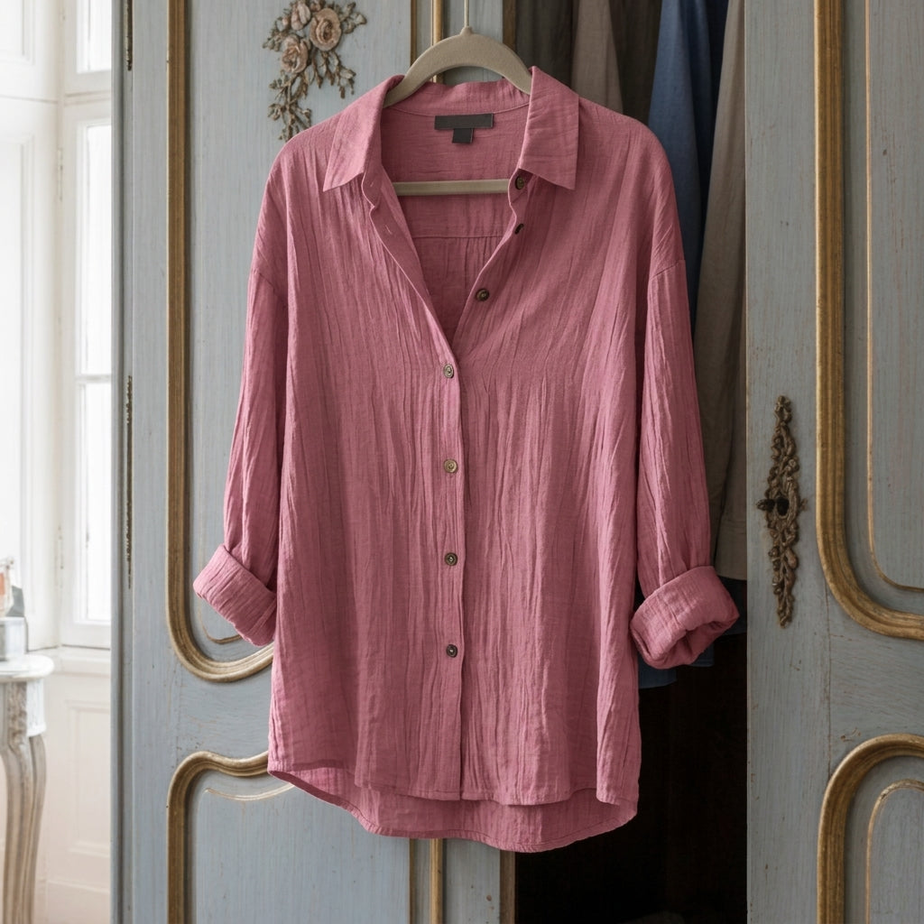 Women's Cotton Blend Button Down Shirt Tailored Fit – Celeste