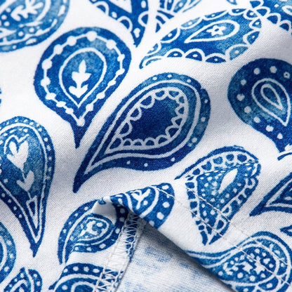 Printed Cotton Blend T Shirt Round Neck Casual – Elara