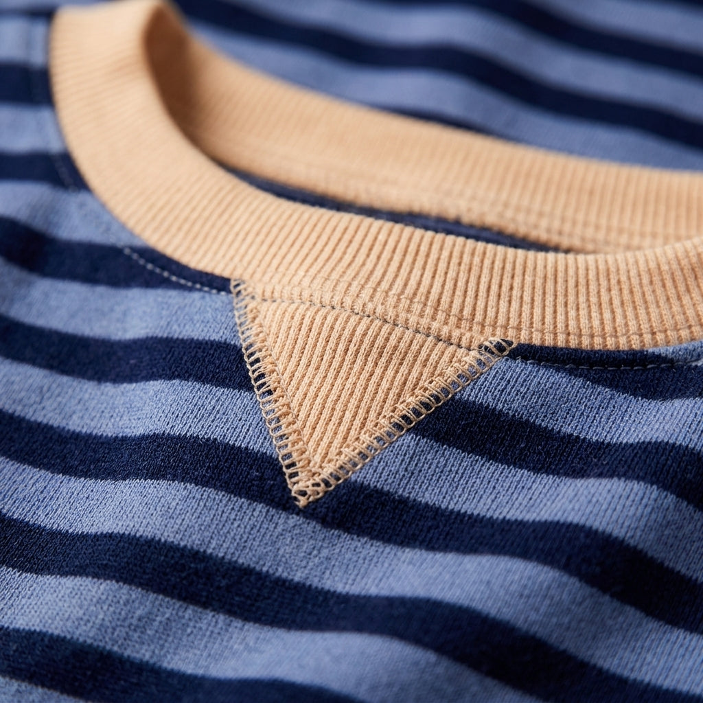 Women's Striped Long Sleeve T-Shirt Oversized Cotton Blend – Marlowe