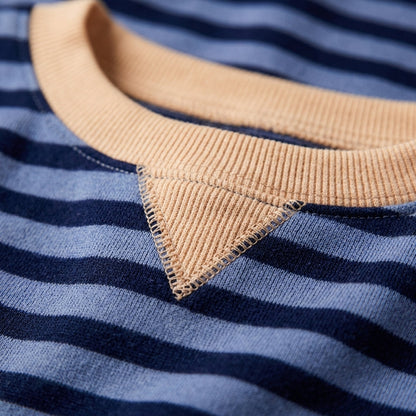 Women's Striped Long Sleeve T-Shirt Oversized Cotton Blend – Marlowe
