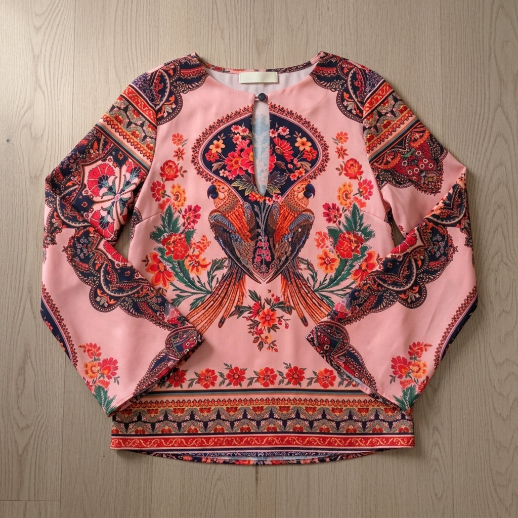 Floral Cotton Blend Blouse for Women Lightweight Style – Amelie