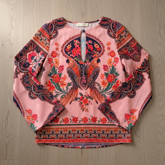 Floral Cotton Blend Blouse for Women Lightweight Style – Amelie