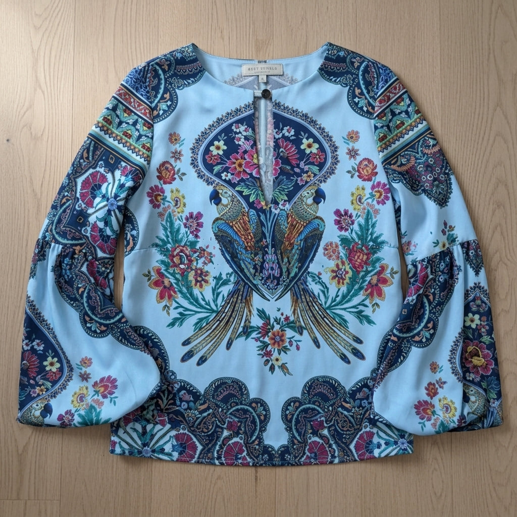 Floral Cotton Blend Blouse for Women Lightweight Style – Amelie