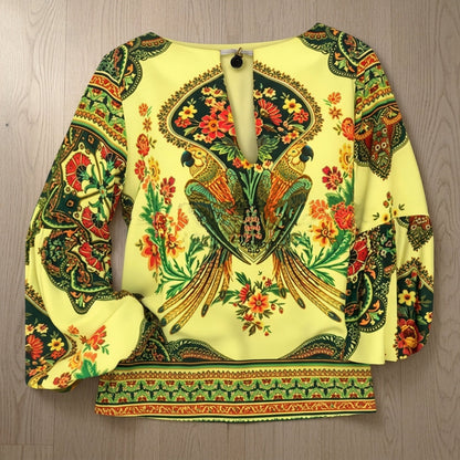 Floral Cotton Blend Blouse for Women Lightweight Style – Amelie