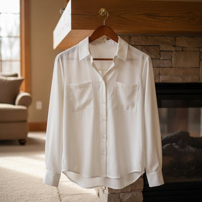 Women’s Cotton Blend Button-Up Blouse – Marlowe