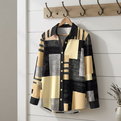 Women's Check Blouse Cotton Blend Relaxed Fit – Marlowe