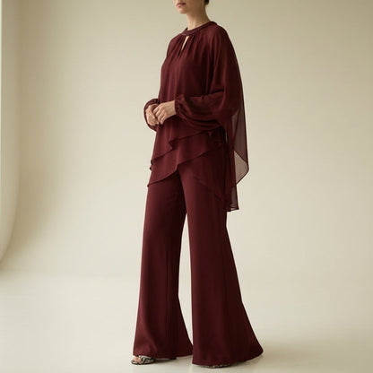 Women's Formal Chiffon Pantsuit Elegant Occasionwear – Celeste
