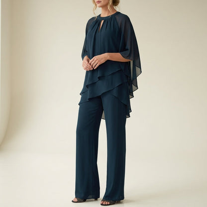 Women's Formal Chiffon Pantsuit Elegant Occasionwear – Celeste
