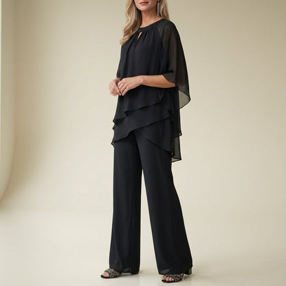 Women's Formal Chiffon Pantsuit Elegant Occasionwear – Celeste