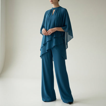 Women's Formal Chiffon Pantsuit Elegant Occasionwear – Celeste
