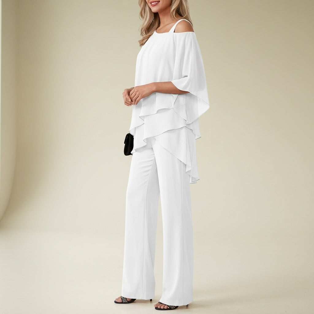 Women's Formal Chiffon Pantsuit Elegant Occasionwear – Celeste