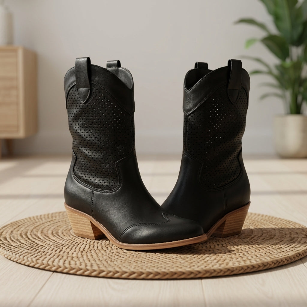 Women's Leather Cowboy Boots Western Style – Marlowe
