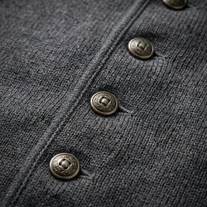 Traditional Vest in Gray Cotton Blend Tailored Fit – Alden