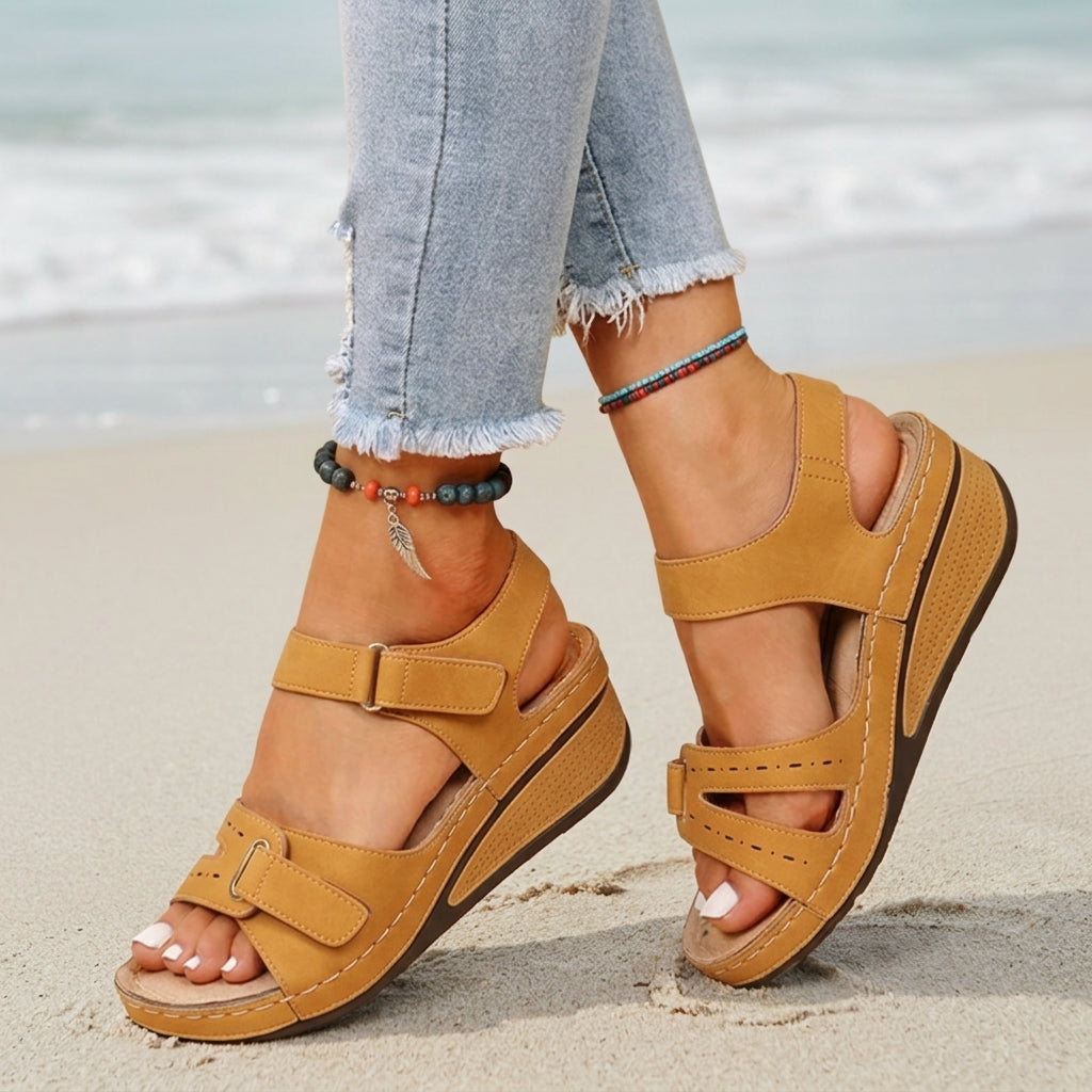 Women's Orthopedic Walking Sandals Adjustable Straps Soft Footbed – Marlowe