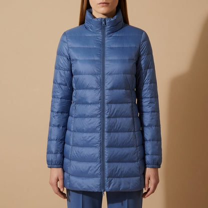 Women's Long Down Jacket with Hood for Winter – Celeste