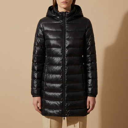 Women's Long Down Jacket with Hood for Winter – Celeste
