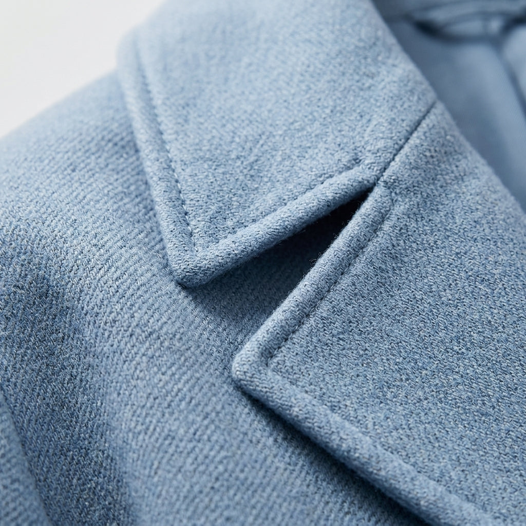 Women's Wide Collar Cotton Blend Jacket Long Sleeve – Marielle