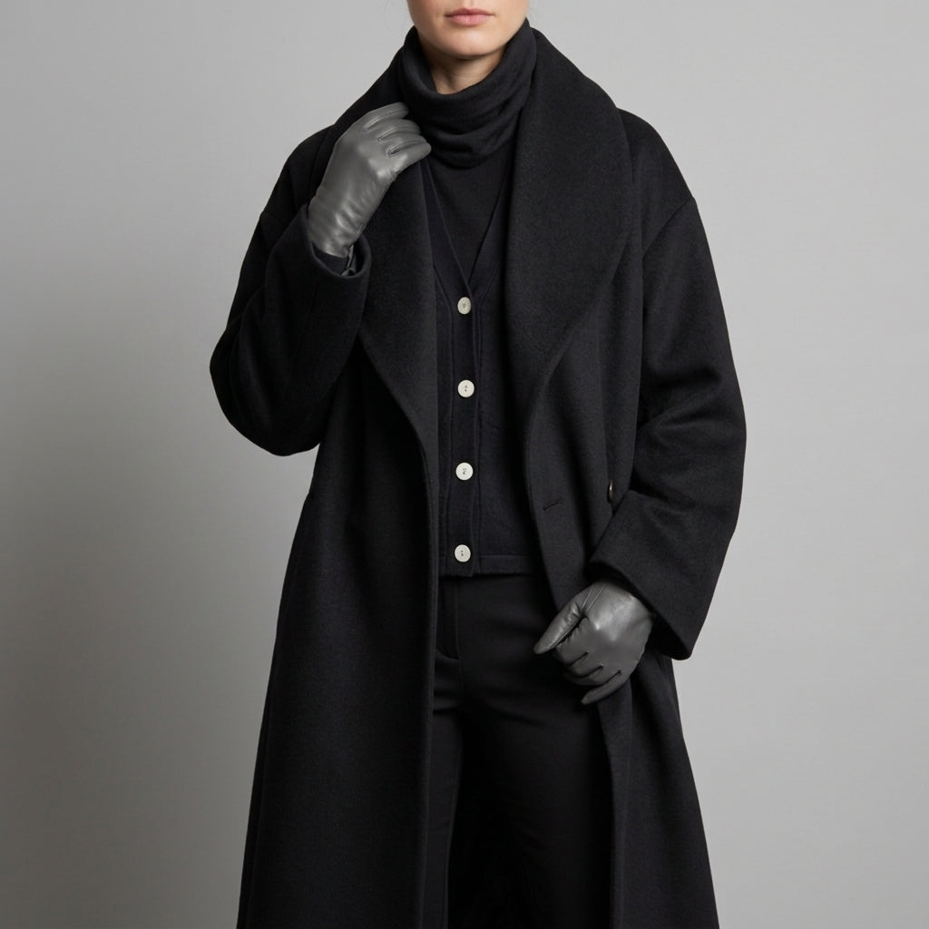 Women's Wide Collar Cotton Blend Jacket Long Sleeve – Marielle