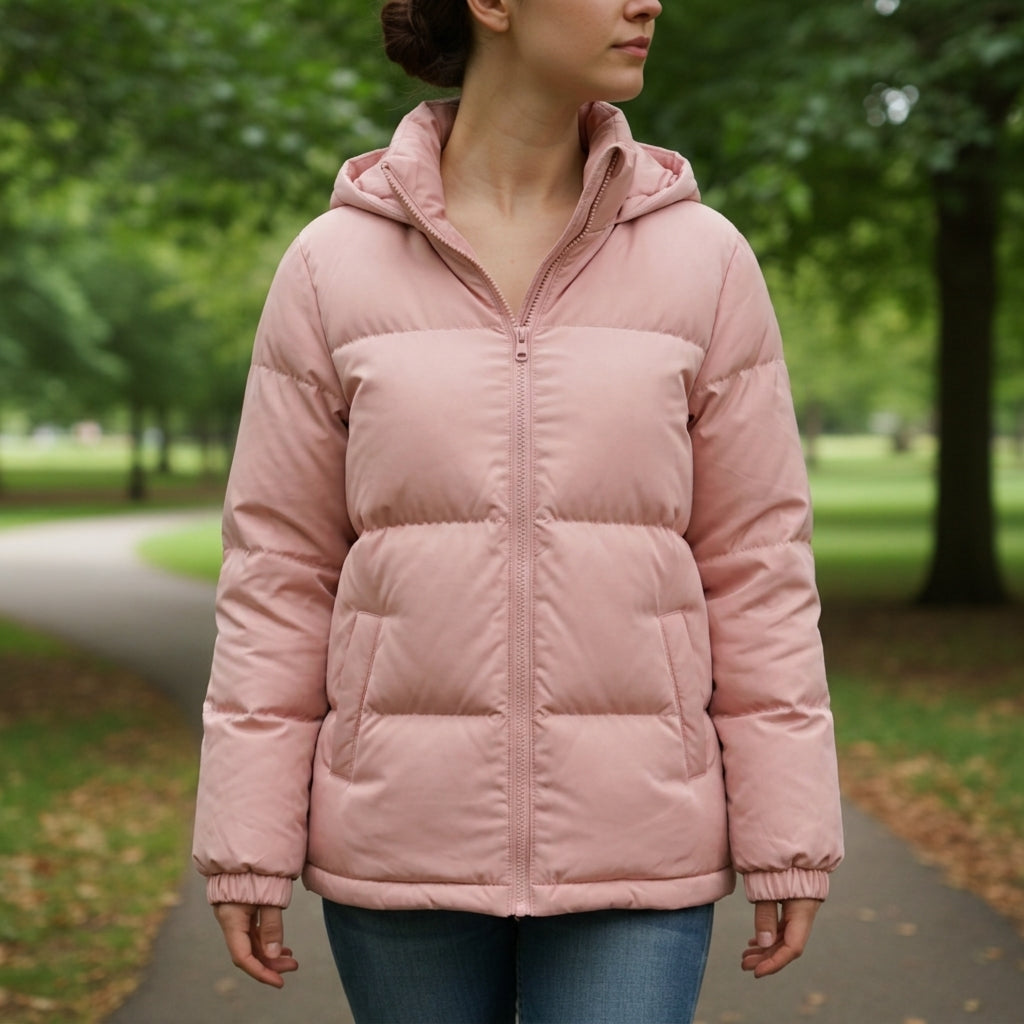 Hooded Cotton Blend Jacket With Zip Front – Marlowe