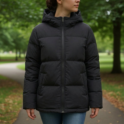 Hooded Cotton Blend Jacket With Zip Front – Marlowe