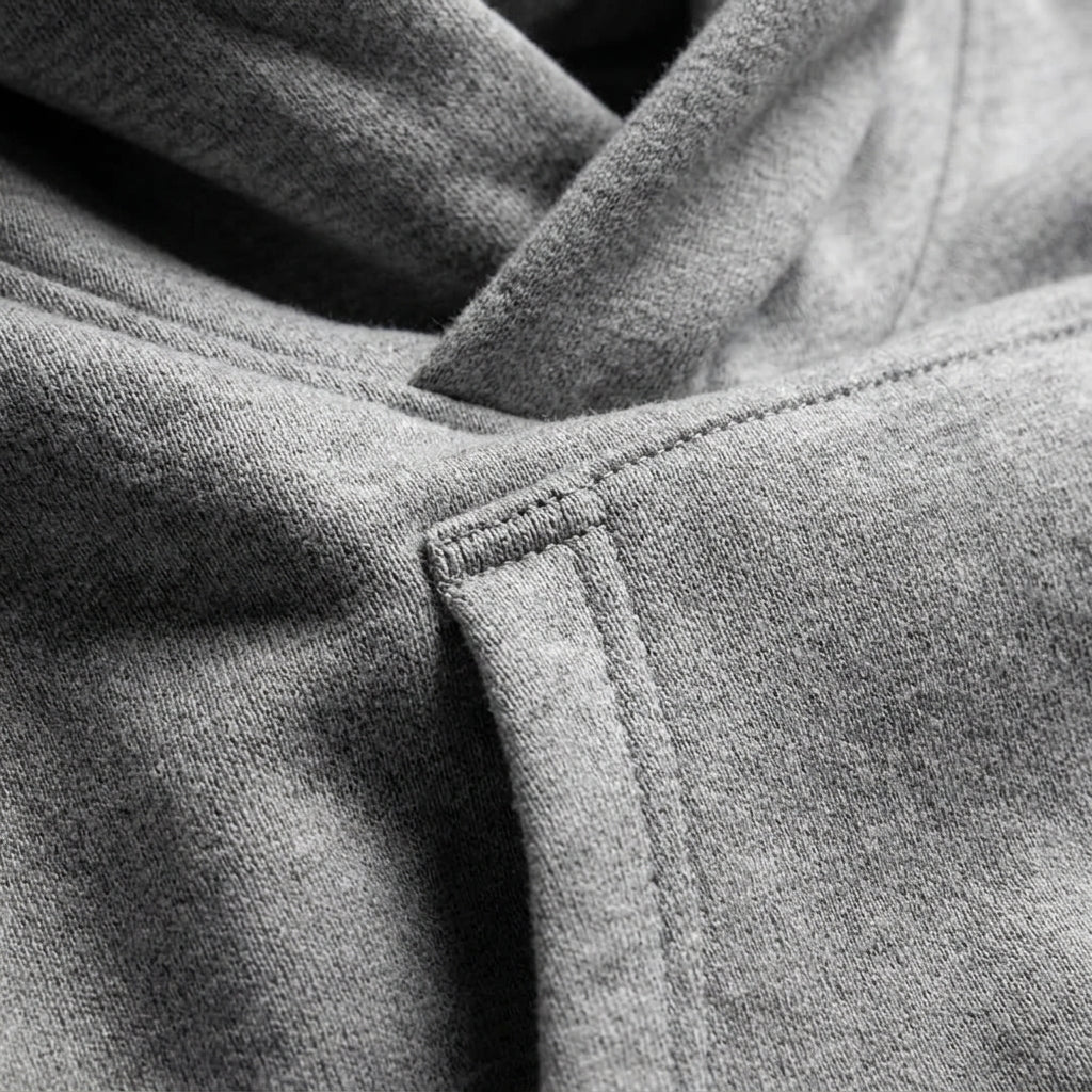 Oversized Cotton Blend Hoodie High Neck Front Pocket – Elara