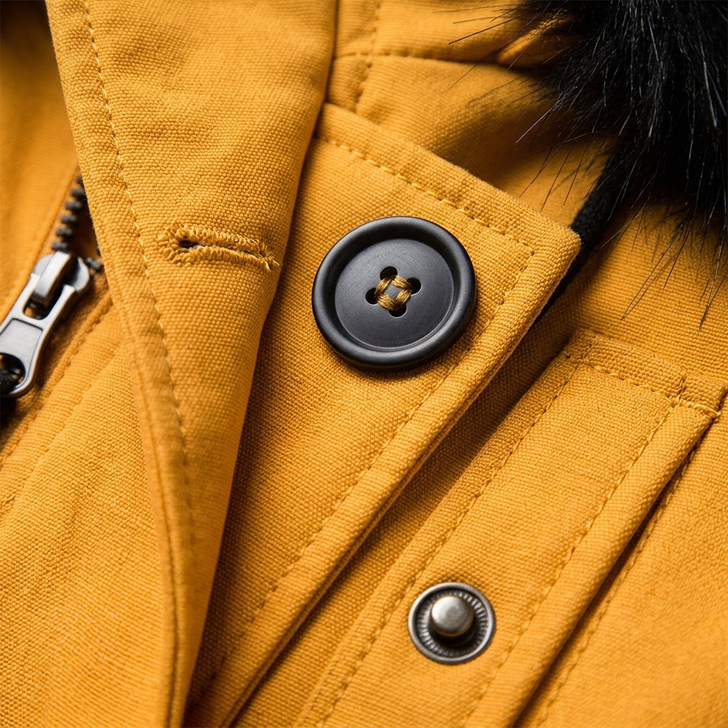 Women's Hooded Parka Jacket Flap Pockets Versatile Style – Elara