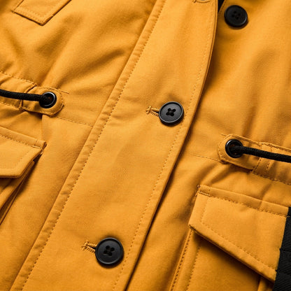 Women's Hooded Parka Jacket Flap Pockets Versatile Style – Elara