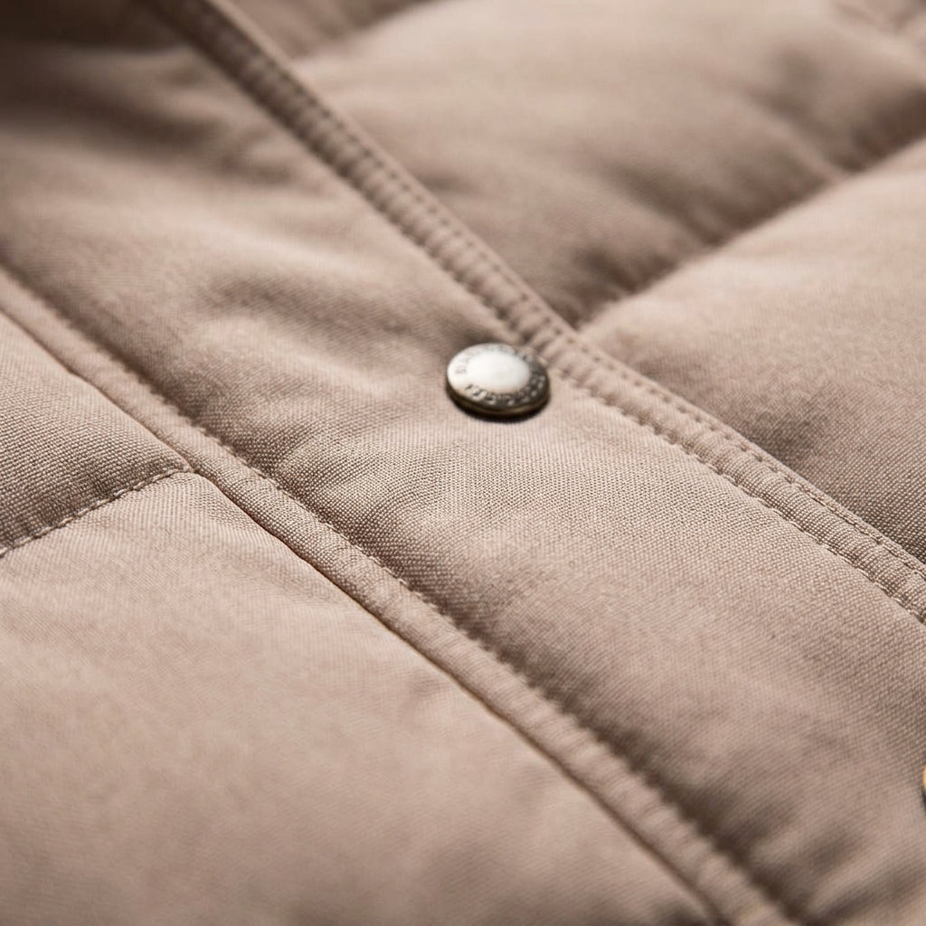 Women's Embossed Cotton Blend Jacket with Closures – Elara