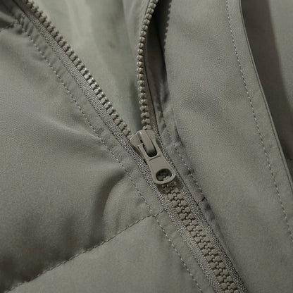 Hooded Cotton Blend Jacket with Zip Front – Elara